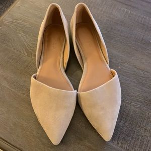j crew nude suede d'orsay flats